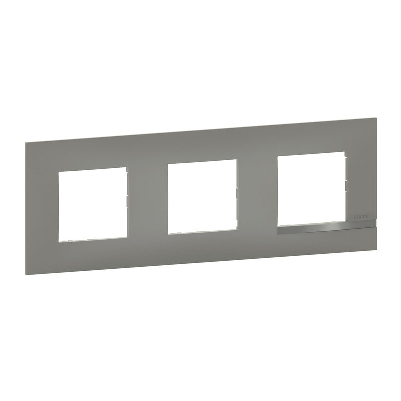 [BTI-BTAL9NA3] Bticino BTAL9NA3 - Plaque Altège Classico 3 postes Nuage - effet aluminium avec liseré effet alu