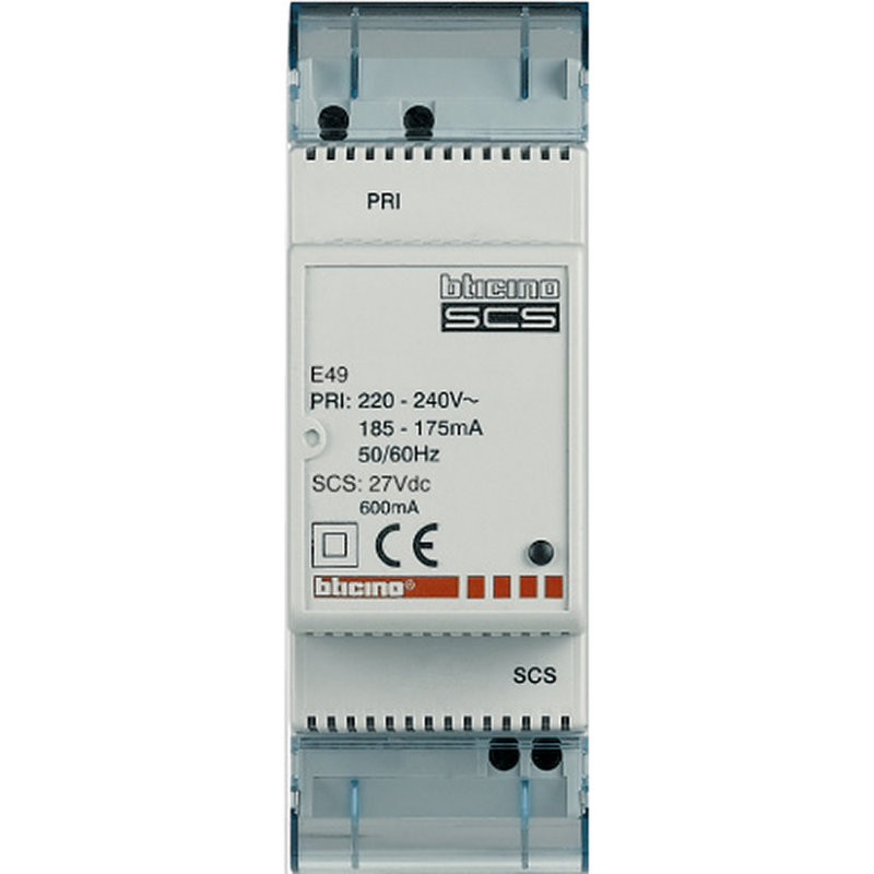 [BTI-E49] Bticino E49 - Alimentation modulaire MyHOME_Up 0,6A - 2 modules - 230V~ et 27V=