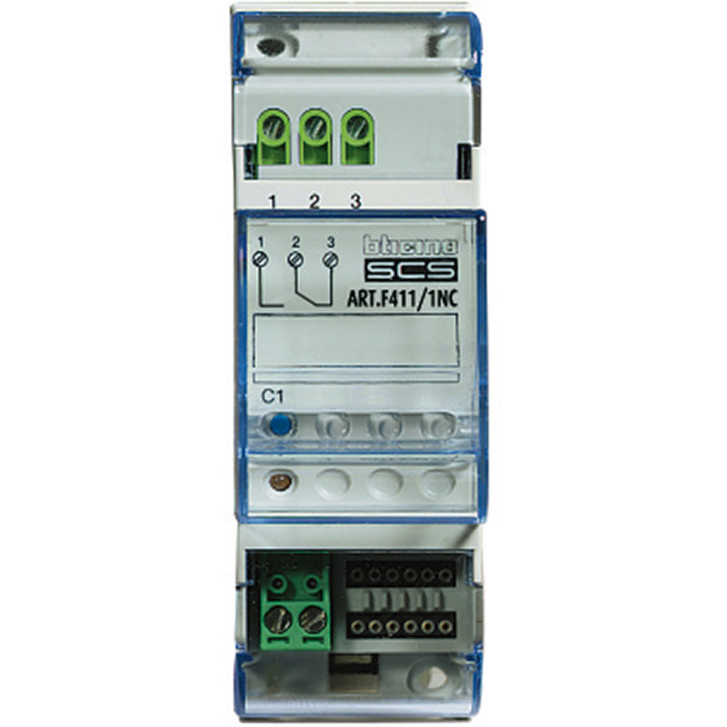 [BTI-F411/1NC] Bticino F411/1NC - Actionneur modulaire 1 relais NF pour éclairage MyHOME_Up - 2 modules