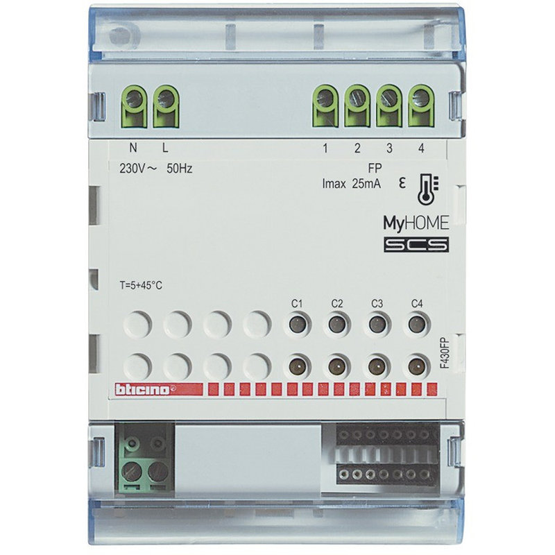 [BTI-F430FP] Bticino F430FP - Actionneur fil pilote pour gestion de température BUS - 4 modules