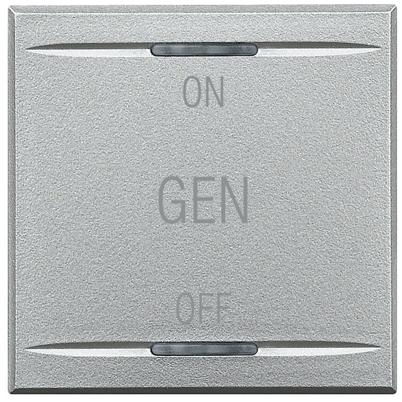 [BTI-HC4911/2AF] Bticino HC4911/2AF - Manette Axolute symbole ON , OFF et GEN 2 modules - Alu