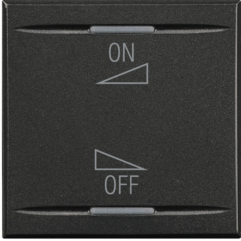 [BTI-HS4911/2AI] Bticino HS4911/2AI - Manette Axolute BUS marquage variation ON/OFF 2 modules - Anthracite