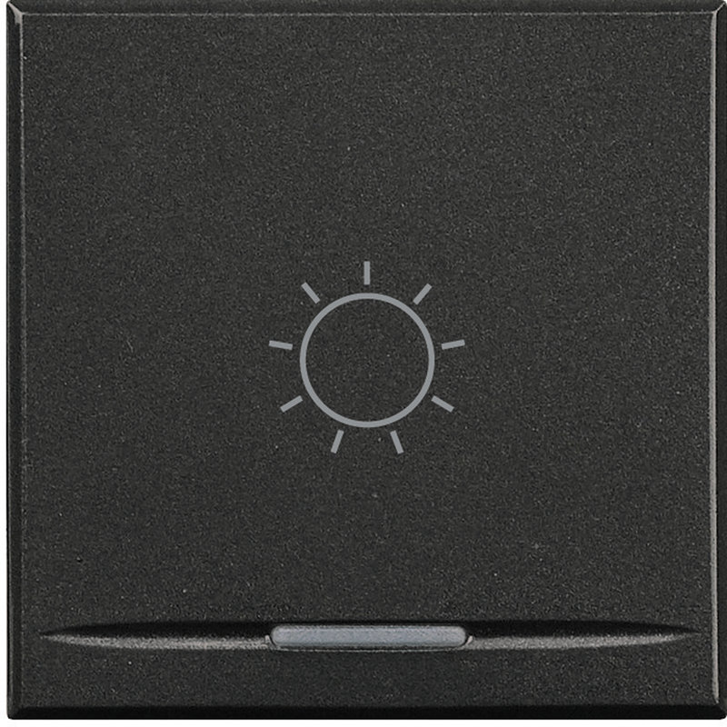 [BTI-HS4915/2BA] Bticino HS4915/2BA - Manette Axolute symbole lumière type poussoir 2 modules - Anthracite
