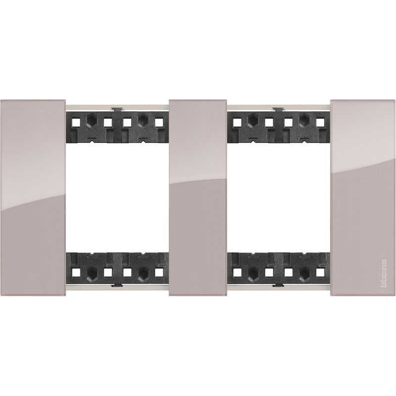 [BTI-BTKA4802M2DM] Bticino BTKA4802M2DM - Plaque de finition Living Now Collection Les Sables 2x2 modules finition Aurore