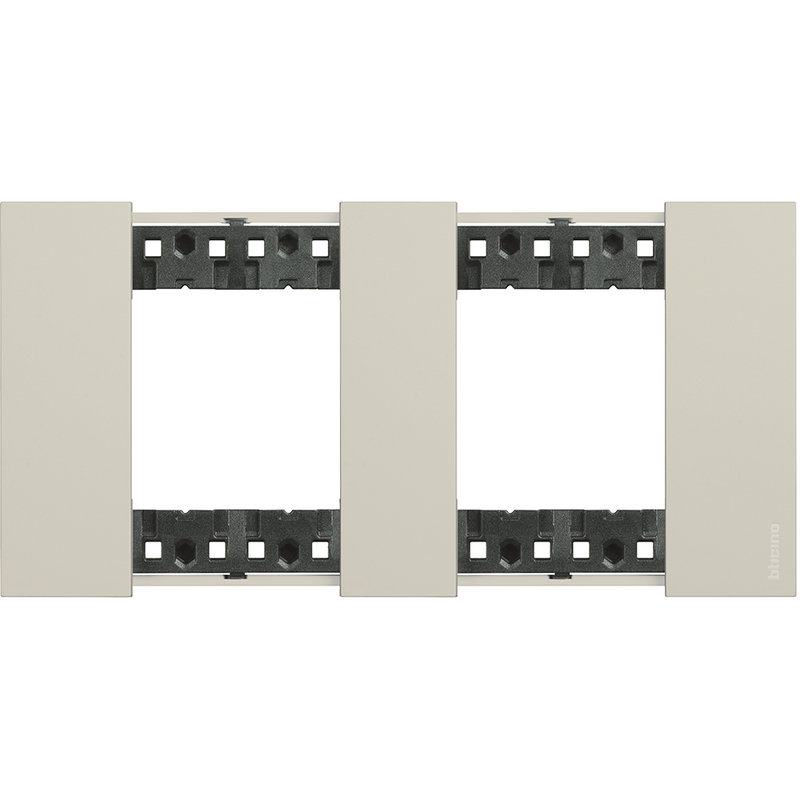[BTI-BTKA4802M2KM] Bticino BTKA4802M2KM - Plaque de finition Living Now Collection Les Sables 2x2 modules finition Sable
