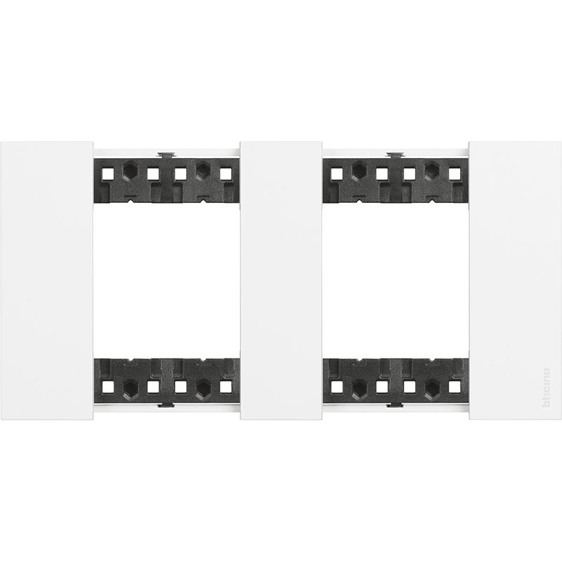 [BTI-BTKA4802M2KW] Bticino BTKA4802M2KW - Plaque de finition Living Now Collection Les Blancs 2x2 modules finition Blanc