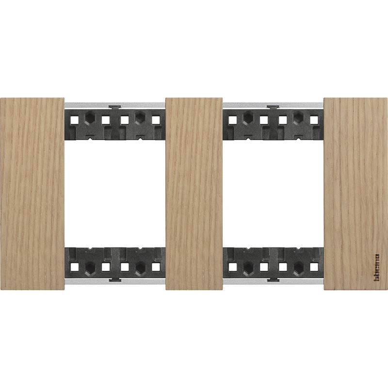 [BTI-BTKA4802M2LM] Bticino BTKA4802M2LM - Plaque de finition Living Now Collection Les Sables 2x2 modules finition Chêne