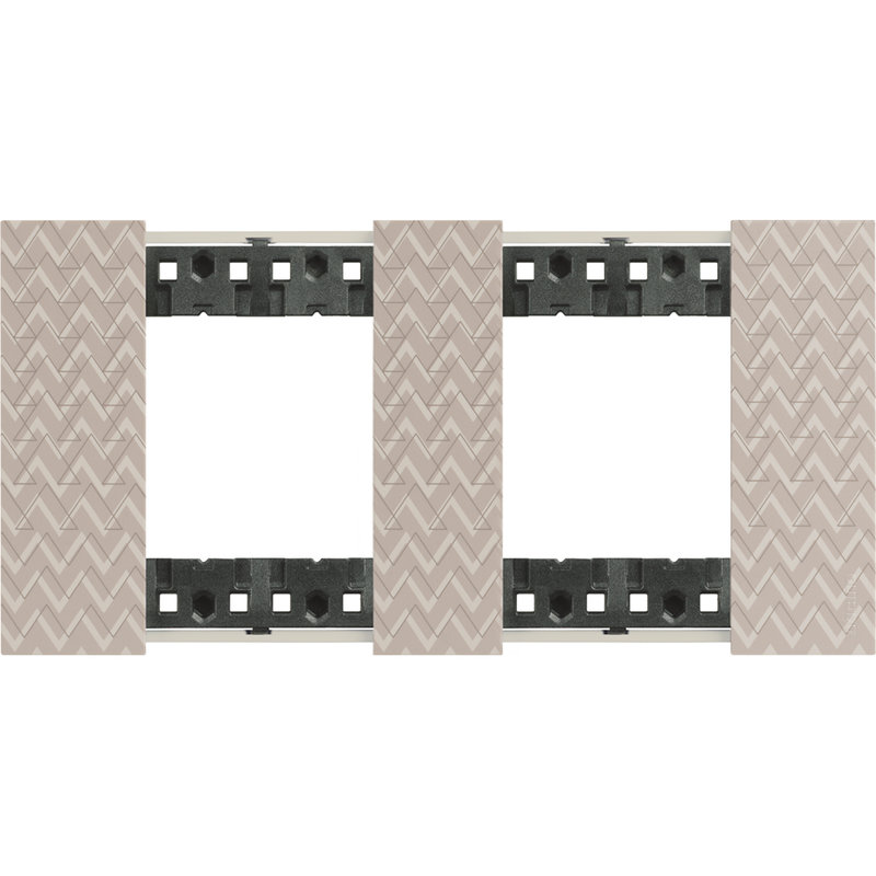 [BTI-BTKA4802M2MM] Bticino BTKA4802M2MM - Plaque de finition Living Now Collection Les Sables 2x2 modules finition Optic