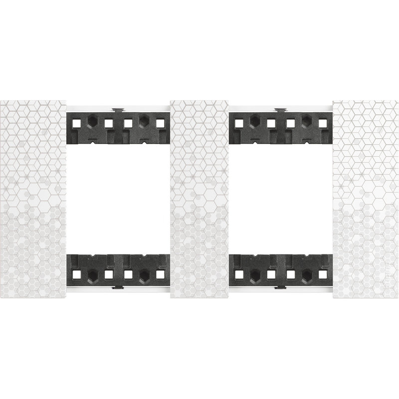 [BTI-BTKA4802M2MW] Bticino BTKA4802M2MW - Plaque de finition Living Now Collection Les Blancs 2x2 modules finition Pixel