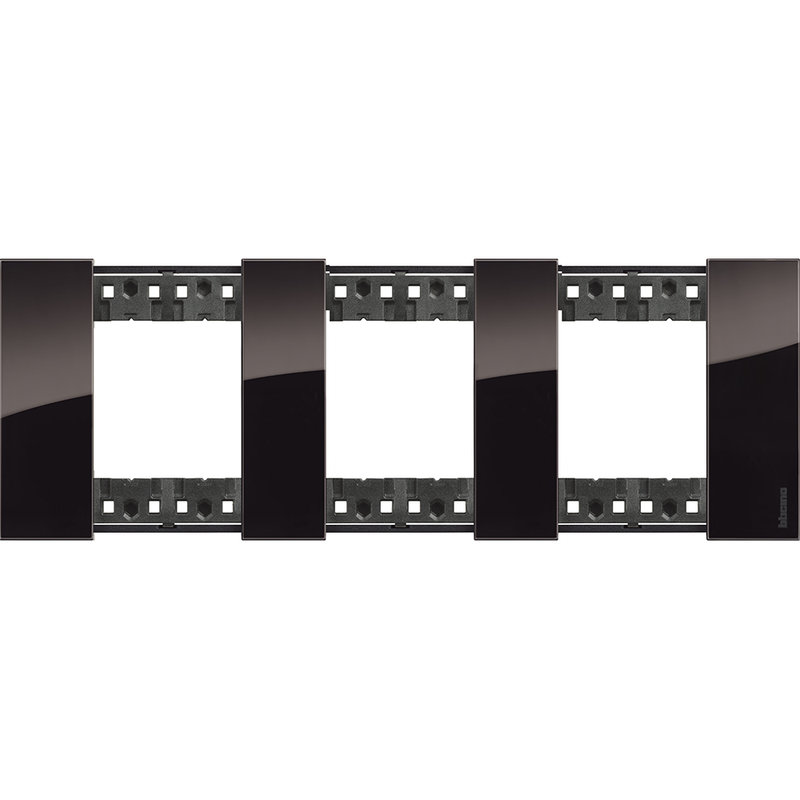[BTI-BTKA4802M3DG] Bticino BTKA4802M3DG - Plaque de finition Living Now Collection Les Noirs 3x2 modules finition Nuit