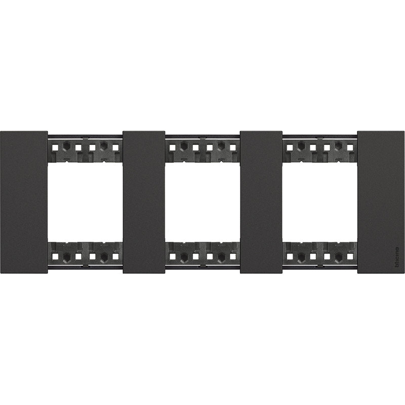 [BTI-BTKA4802M3KG] Bticino BTKA4802M3KG - Plaque de finition Living Now Collection Les Noirs 3x2 modules finition Noir