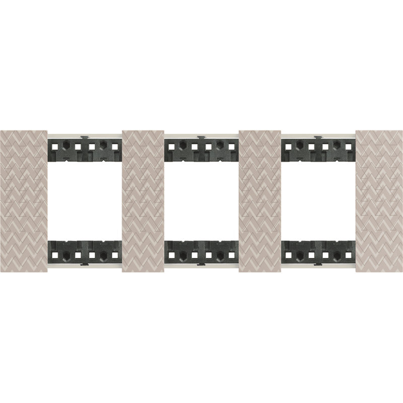 [BTI-BTKA4802M3MM] Bticino BTKA4802M3MM - Plaque de finition Living Now Collection Les Sables 3x2 modules finition Optic
