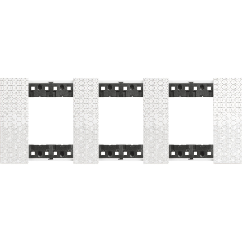 [BTI-BTKA4802M3MW] Bticino BTKA4802M3MW - Plaque de finition Living Now Collection Les Blancs 3x2 modules finition Pixel
