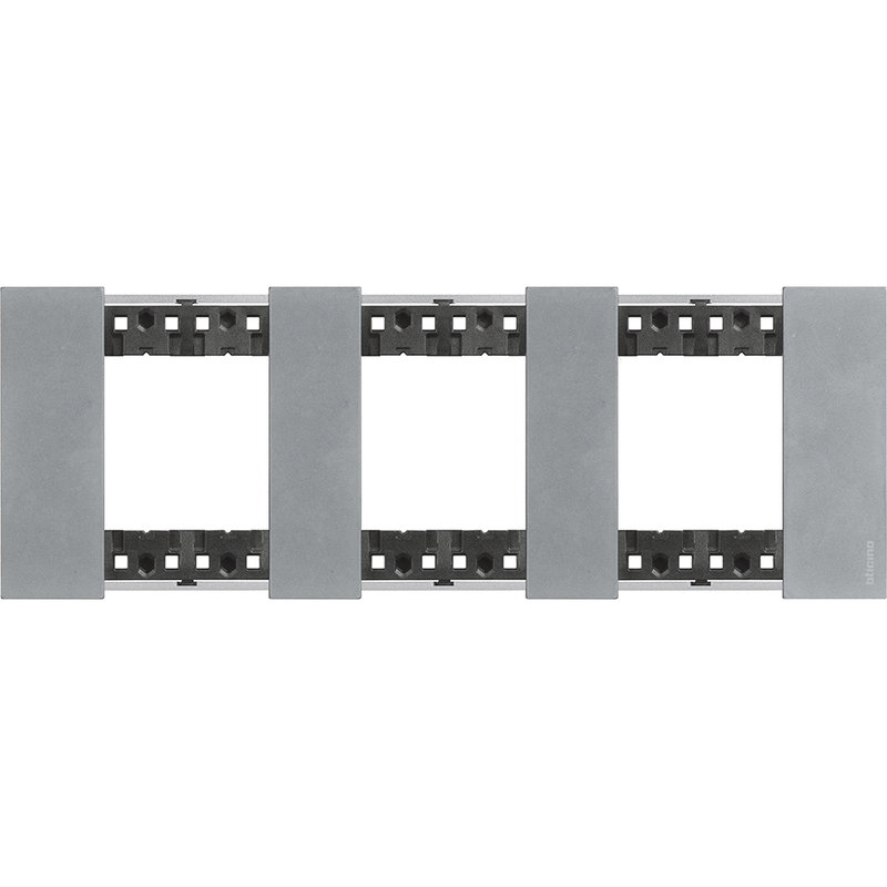 [BTI-BTKA4802M3NW] Bticino BTKA4802M3NW - Plaque de finition Living Now Collection Les Blancs 3x2 modules - Acier Moon