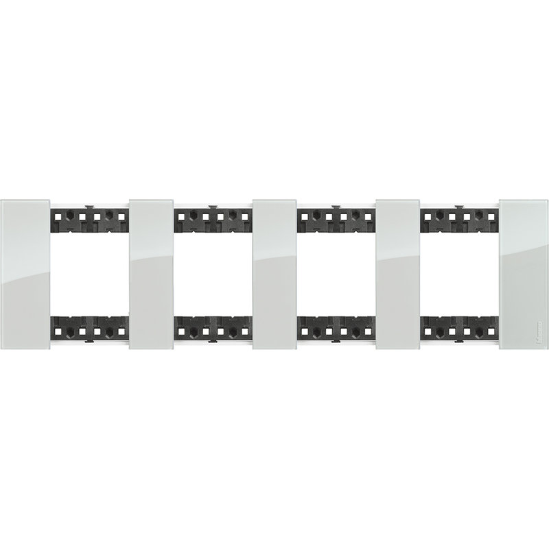 [BTI-BTKA4802M4DA] Bticino BTKA4802M4DA - Plaque de finition Living Now Collection Les Blancs 4x2 modules finition Ciel