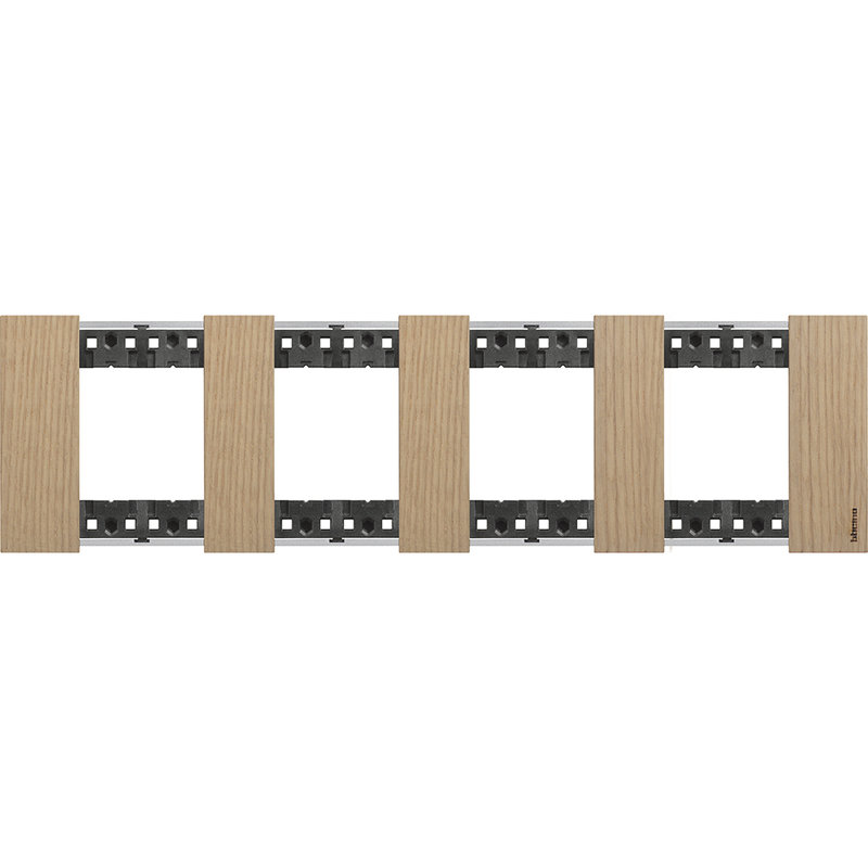 [BTI-BTKA4802M4LM] Bticino BTKA4802M4LM - Plaque de finition Living Now Collection Les Sables 4x2 modules finition Chêne