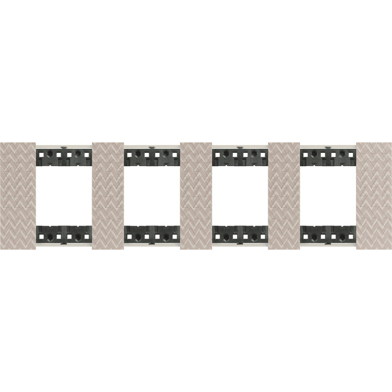 [BTI-BTKA4802M4MM] Bticino BTKA4802M4MM - Plaque de finition Living Now Collection Les Sables 4x2 modules finition Optic