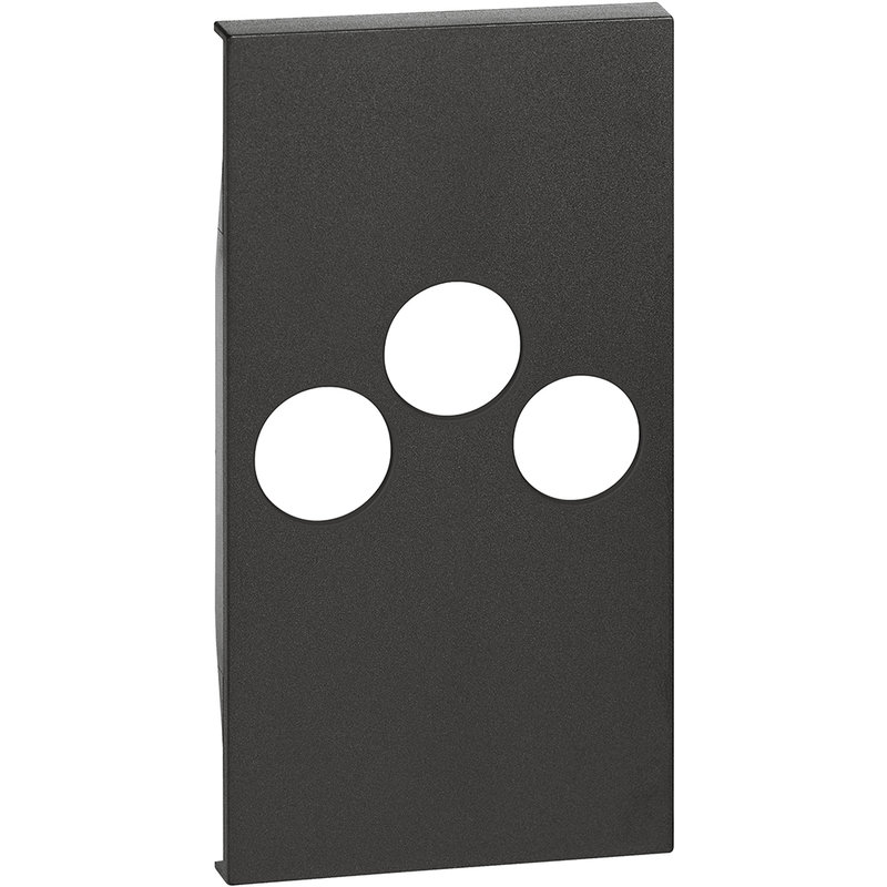 [BTI-BTKG26M2] Bticino BTKG26M2 - Enjoliveur Living Now pour prise TV-R-SAT 2 modules - noir