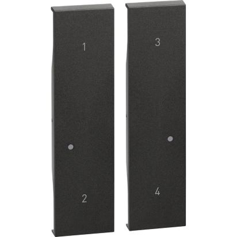 [BTI-BTKG37M2] Bticino BTKG37M2 - Enjoliveur Living Now with Netatmo pour commande 4 scenarios 2 modules - noir