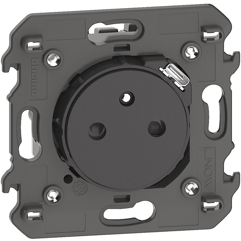 [BTI-BTKG4142USB] Bticino BTKG4142USB - Prise de courant Surface avec prise USB Type-C Living Now 2 modules - noir
