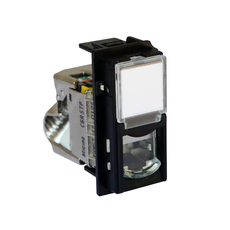 [BTI-BTKG4279C6AS] Bticino BTKG4279C6AS - Prise RJ45 blindée cat.6A STP Living Now 1 module - noir