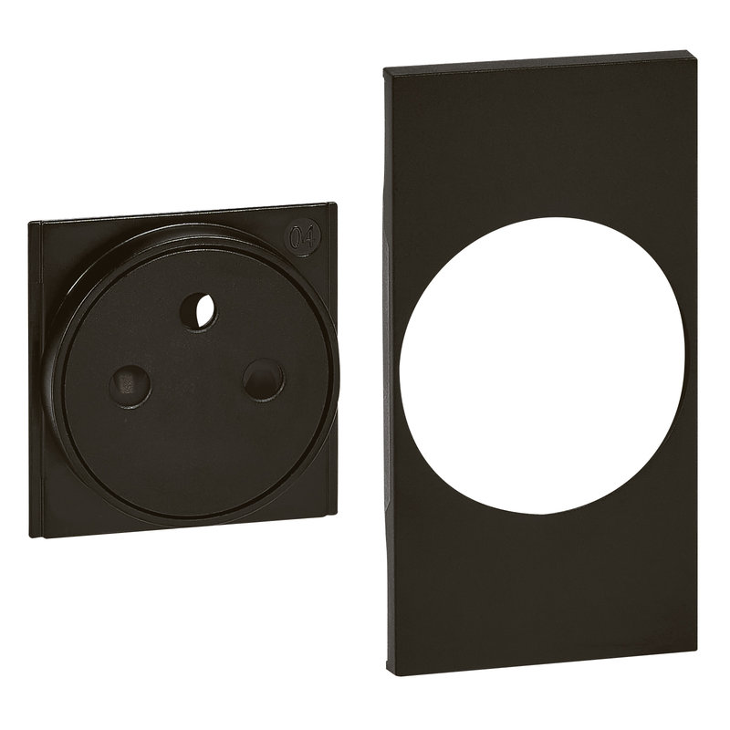 [BTI-BTKG55F] Bticino BTKG55F - Enjoliveur Living Now pour prise de courant Surface 2 modules - noir