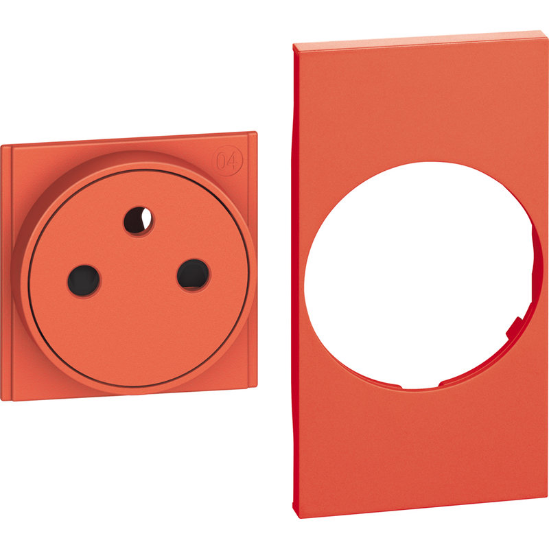 [BTI-BTKR55F] Bticino BTKR55F - Enjoliveur Living Now pour prise de courant Surface 2 modules - rouge