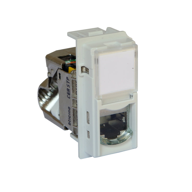 [BTI-BTKW4279C6AS] Bticino BTKW4279C6AS - Prise RJ45 blindée cat.6A STP Living Now 1 module - blanc