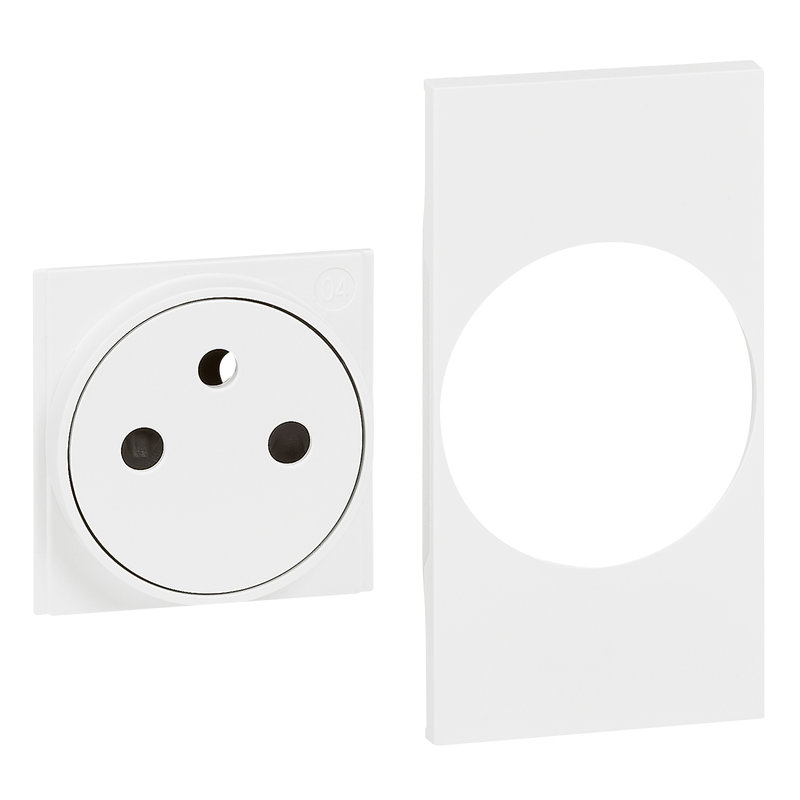 [BTI-BTKW55F] Bticino BTKW55F - Enjoliveur Living Now pour prise de courant Surface 2 modules - blanc