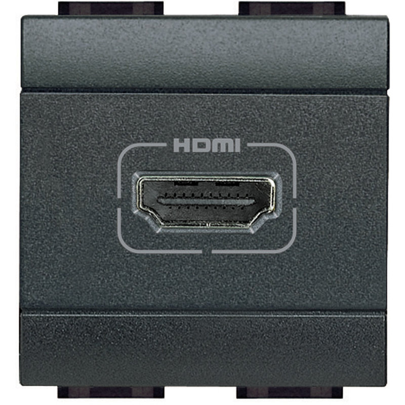 [BTI-L4284] Bticino L4284 - Prise HDMI Type-A préconnectorisée version 2.0 - Anthracite - 2 modules