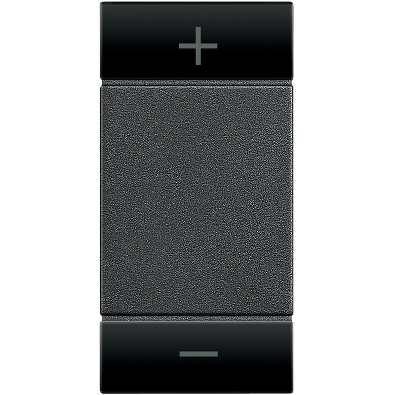 Bticino L4911ADN - Manette Livinglight symbole + et - type bascule 1 module - anthracite