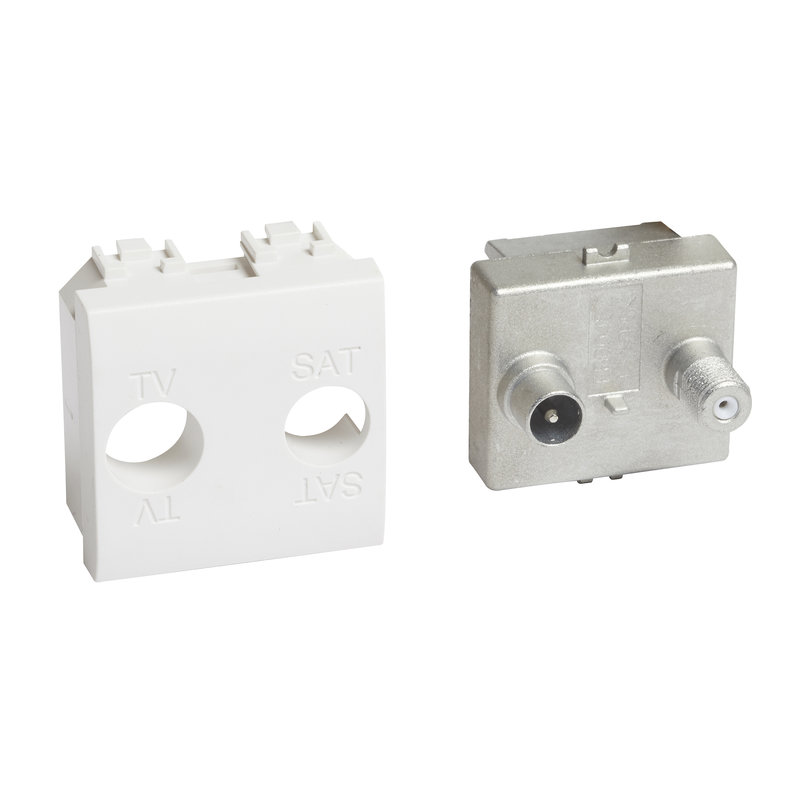[BTI-BTLN4214M2D] Bticino BTLN4214M2D - Prise TV-SAT étoile blindée Livinglight - 2 modules
