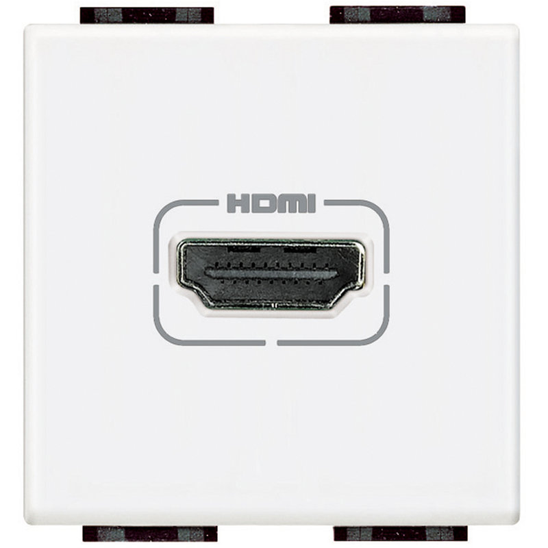 [BTI-N4284] Bticino N4284 - Prise HDMI Type-A préconnectorisée version 2.0 - Blanc - 2 modules