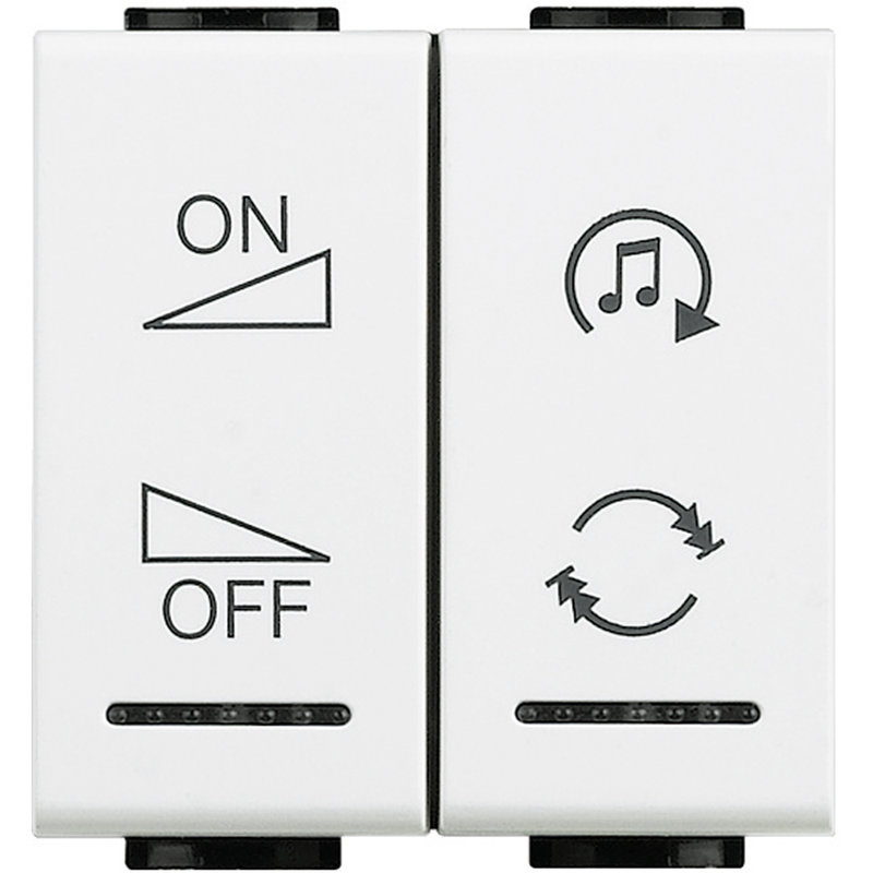 [BTI-N4911AIN] Bticino N4911AIN - Manette Livinglight BUS pour diffusion sonore variation 1 module - blanc