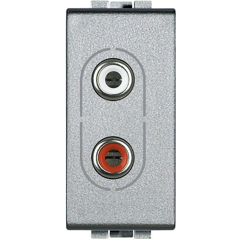 [BTI-NT4281] Bticino NT4281 - Connecteur 2xRCA Livinglight - Tech - 1 module