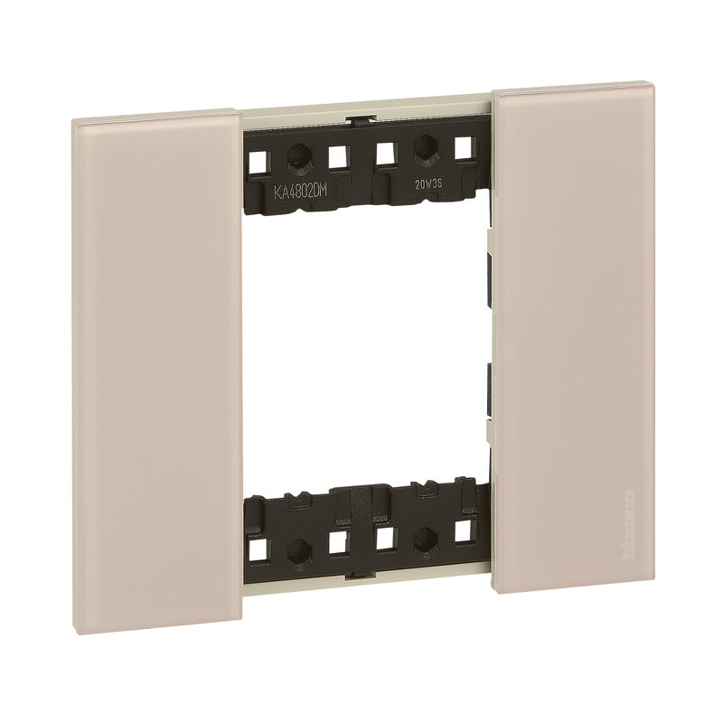 [BTI-BTKA4802DM] Bticino BTKA4802DM - Plaque de finition Living Now Collection Les Sables 2 modules finition Aurore