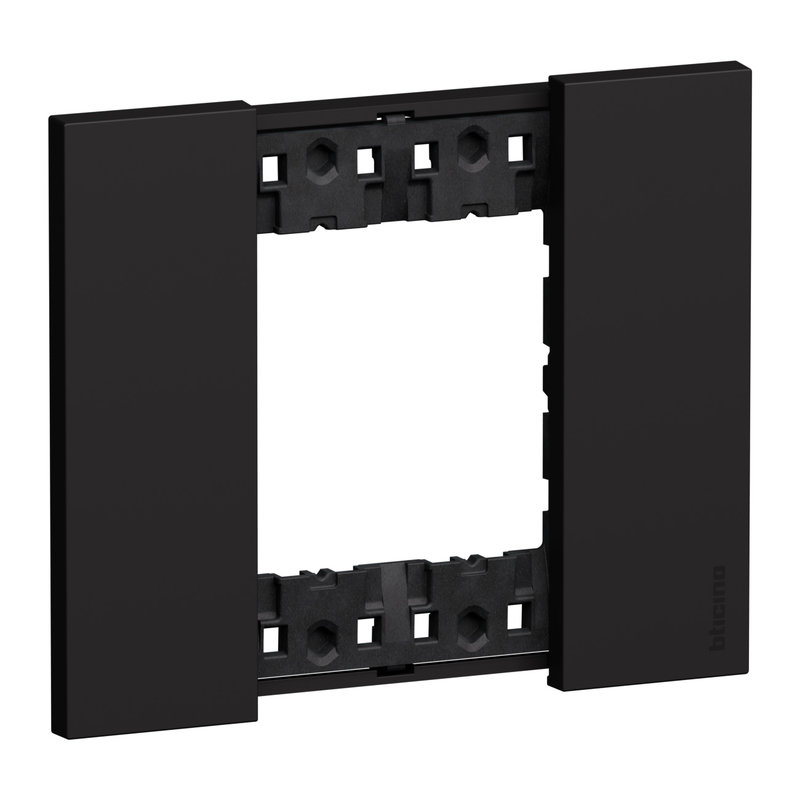 [BTI-BTKA4802KG] Bticino BTKA4802KG - Plaque de finition Living Now Collection Les Noirs 2 modules finition Noir