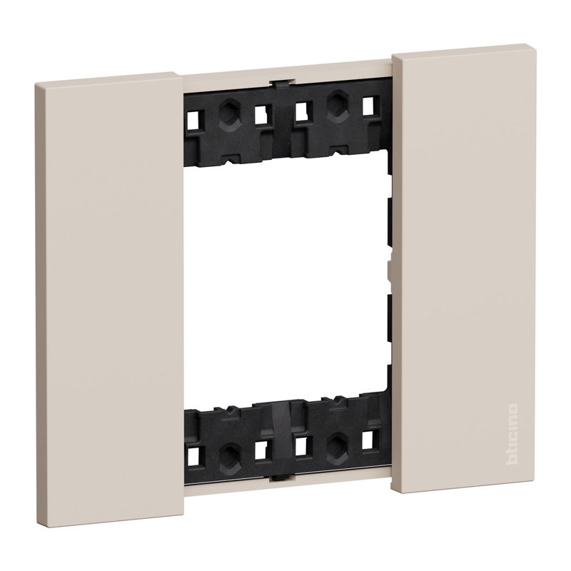 [BTI-BTKA4802KM] Bticino BTKA4802KM - Plaque de finition Living Now Collection Les Sables 2 modules finition Sable