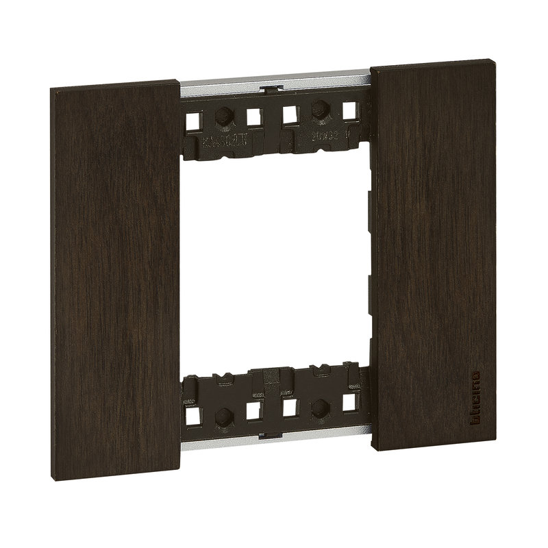 [BTI-BTKA4802LG] Bticino BTKA4802LG - Plaque de finition Living Now Collection Les Noirs 2 modules finition Noyer