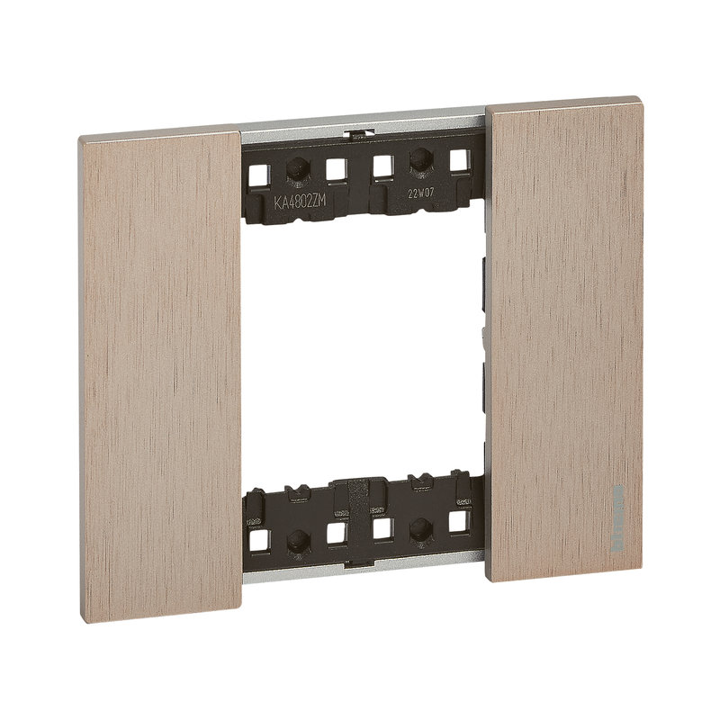 [BTI-BTKA4802ZM] Bticino BTKA4802ZM - Plaque de finition Living Now Collection Les Sables 2 modules finition Cuivre