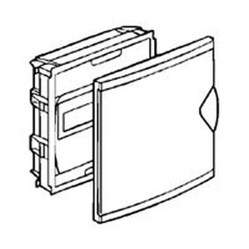 Legrand 001410 - Coffret mini encastré - porte isolante blanc RAL9010 - 1 rang - 6+2 modules