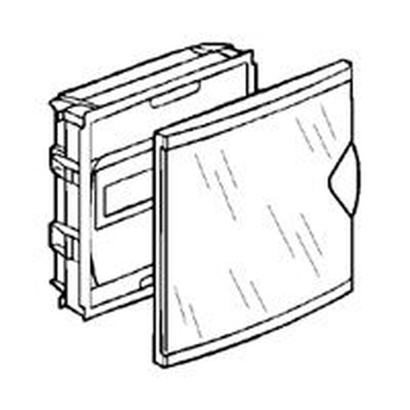 Legrand 001420 - Coffret mini encastré - porte isolante transparente - 1 rangée - 6+2 modules