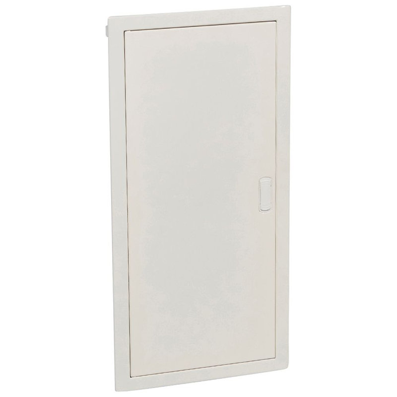 Legrand 001534 - Coffret modulaire encastré 4 rangée 48+8 modules porte métal extra plate blanche