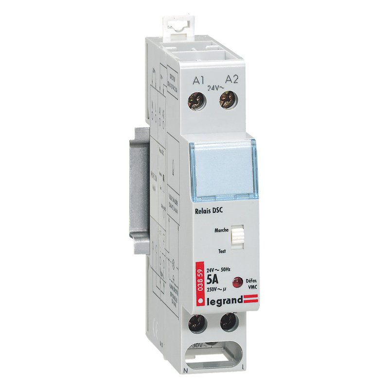 Legrand 003859 - Relais modulaire pour DSC gaz alimentation 24V~ 50Hz - 1 module