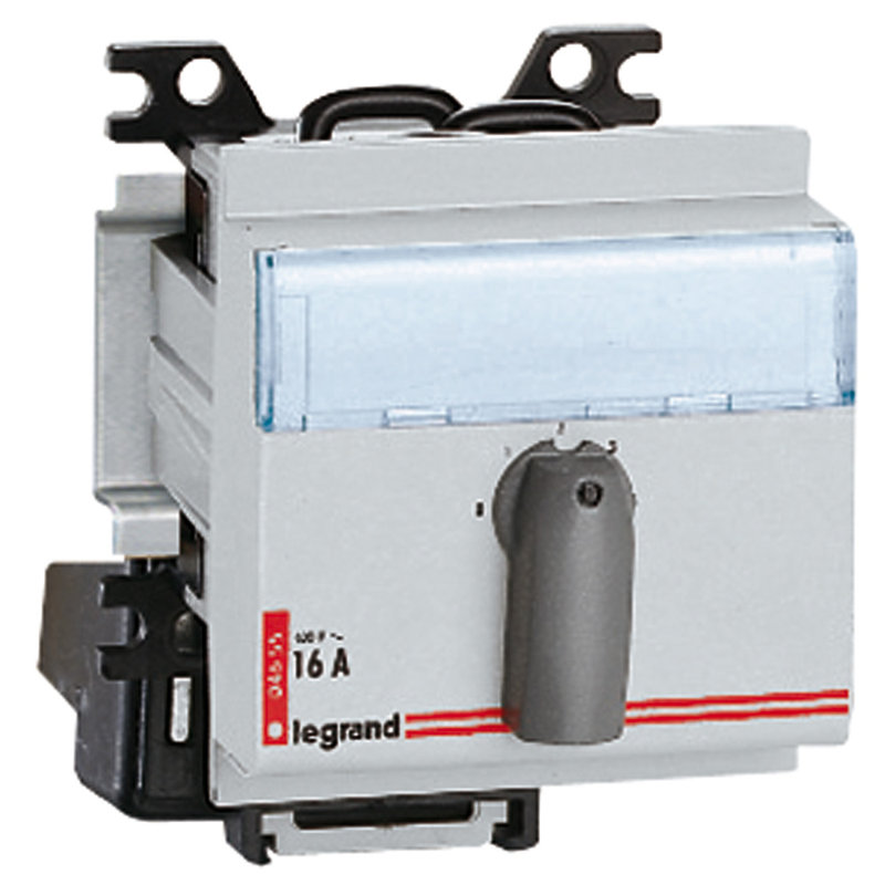 Legrand 004655 - Commutateur rotatif modulaire 4 directions avec arrêt - 1P 16A 400V~ - 3 modules