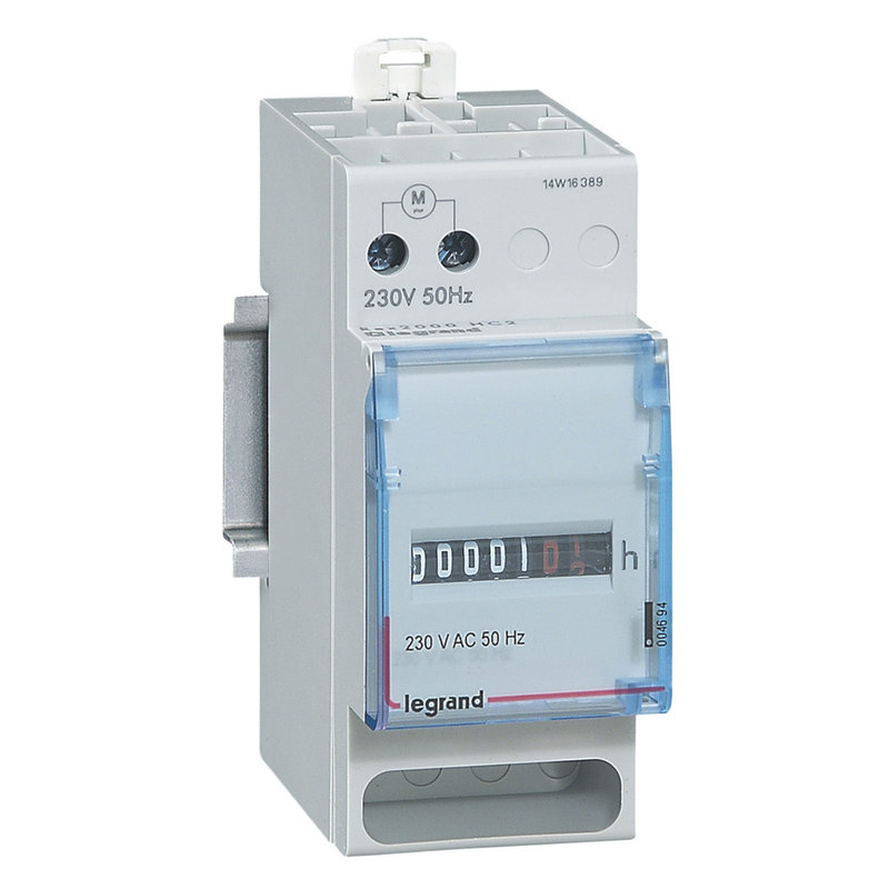 Legrand 004694 - Compteur horaire totalisateur affichage numérique - 230V~ - 50Hz - 2 modules DIN