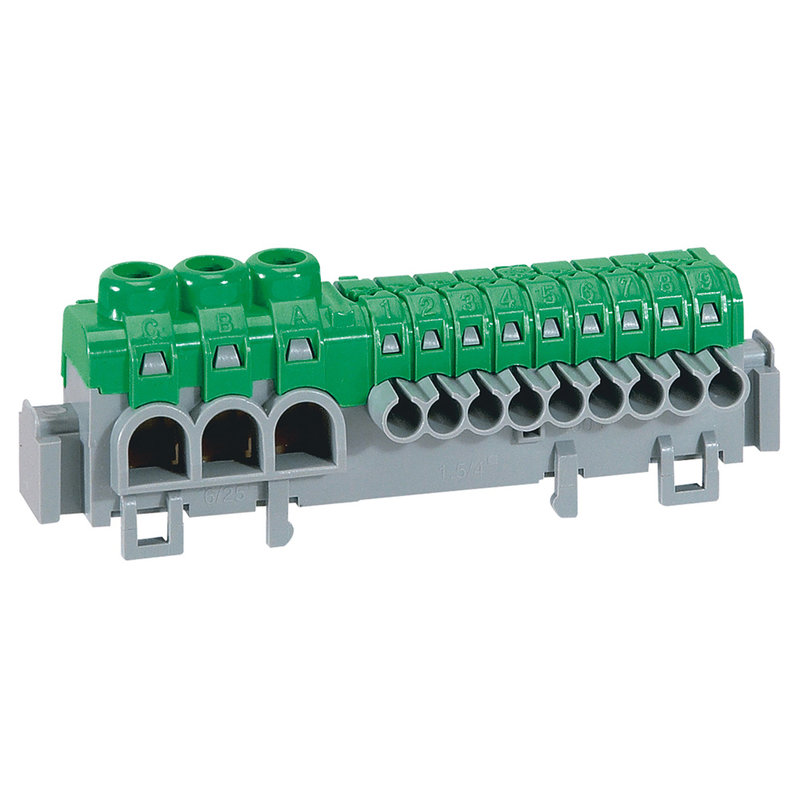 Legrand 005051 - Bornier de répartition IP2X à connexion automatique universel - longueur 98mm