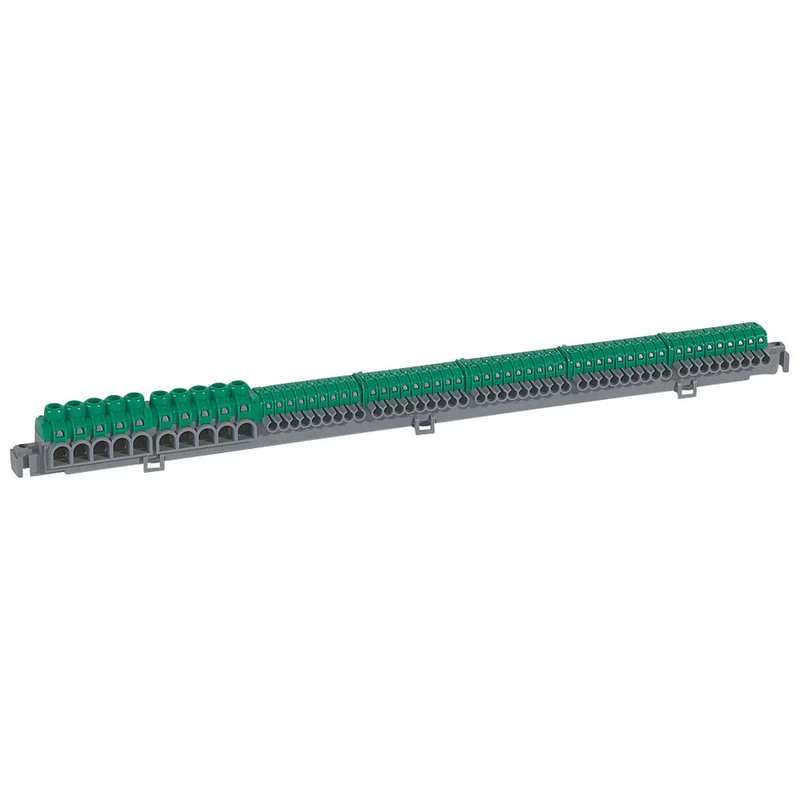 Legrand 005054 - Bornier de répartition IP2X - connexion auto - 5 + 5 bornes à cage - L 385mm