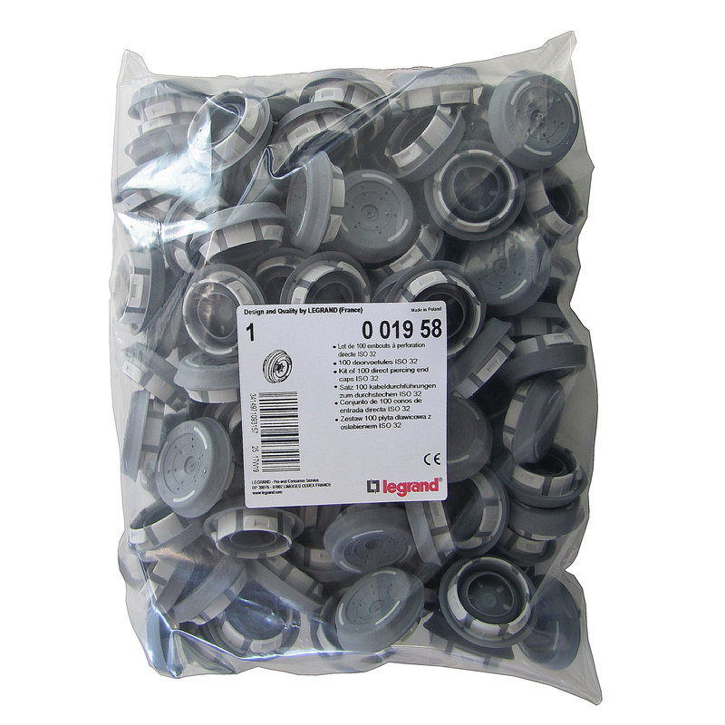 Legrand 001958 - Lot de 100 embouts à perforation directe ISO Ø32mm