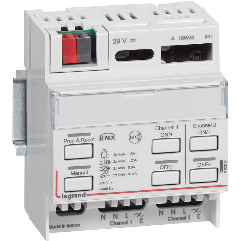 Legrand 002654 - Contrôleur modulaire BUS/KNX pour variation toutes charges -2 sorties -4 modules